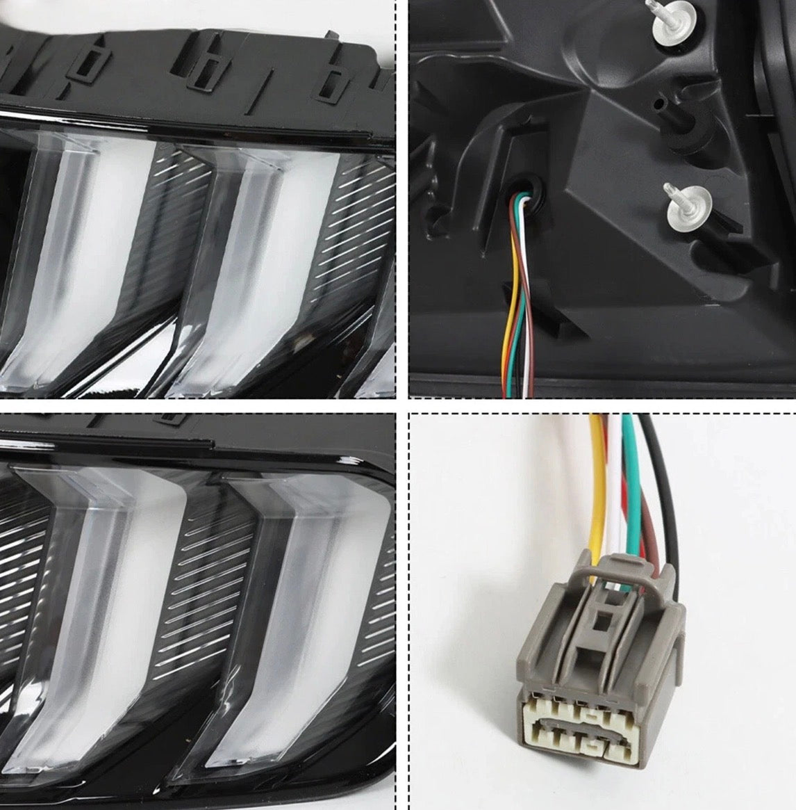 Ford Mustang 2015–2023 Clear Lens Tail Lights